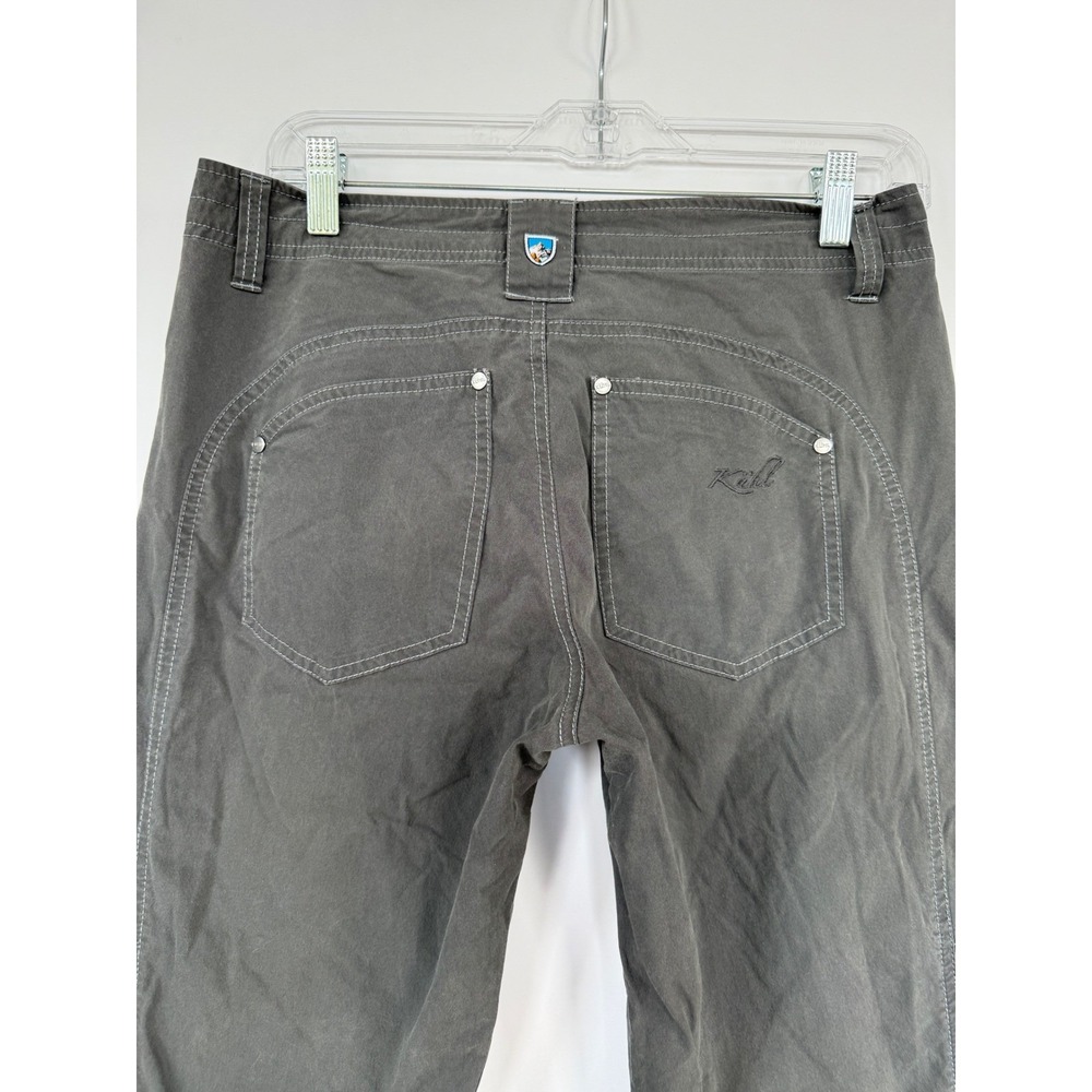 Kuhl Legendary Straight Leg Cargo Pants Women's 6 Gray Hiking Stretch Granola